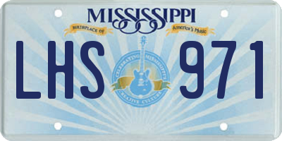MS license plate LHS971