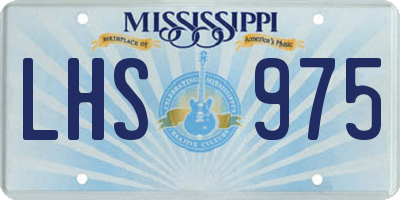 MS license plate LHS975