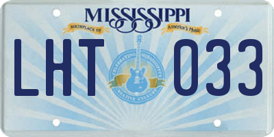 MS license plate LHT033