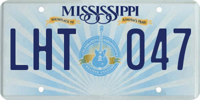 MS license plate LHT047