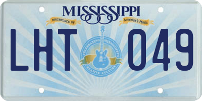MS license plate LHT049