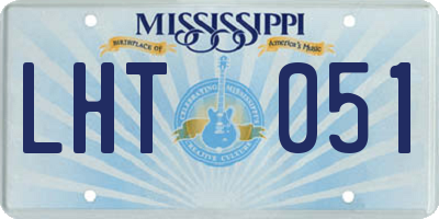 MS license plate LHT051