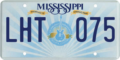 MS license plate LHT075