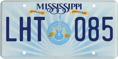 MS license plate LHT085