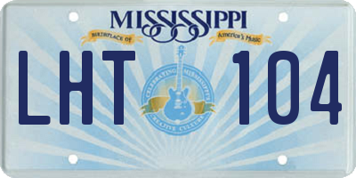 MS license plate LHT104