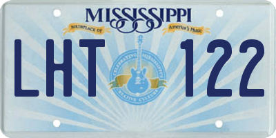 MS license plate LHT122