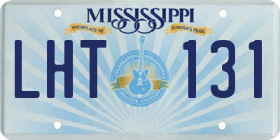 MS license plate LHT131