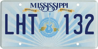 MS license plate LHT132