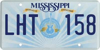 MS license plate LHT158