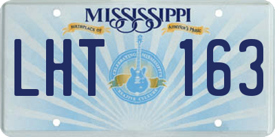 MS license plate LHT163