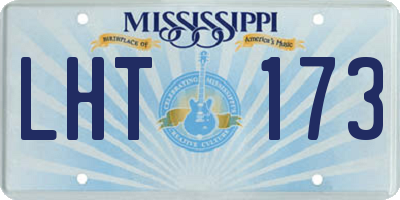 MS license plate LHT173