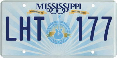 MS license plate LHT177