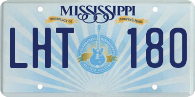 MS license plate LHT180