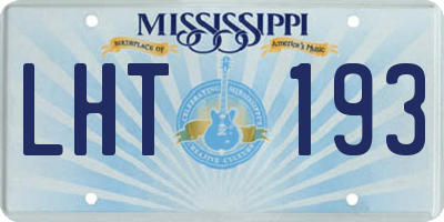 MS license plate LHT193