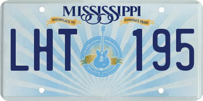 MS license plate LHT195