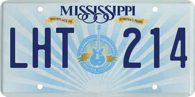 MS license plate LHT214