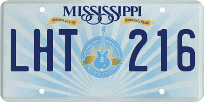 MS license plate LHT216