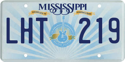 MS license plate LHT219