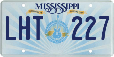 MS license plate LHT227