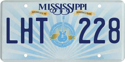 MS license plate LHT228