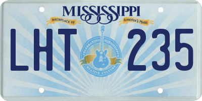 MS license plate LHT235