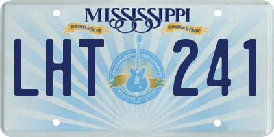 MS license plate LHT241
