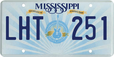 MS license plate LHT251