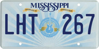 MS license plate LHT267