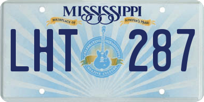 MS license plate LHT287