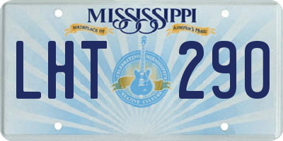 MS license plate LHT290