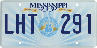 MS license plate LHT291