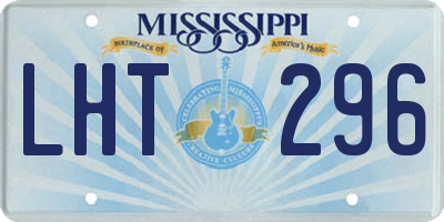MS license plate LHT296