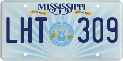 MS license plate LHT309