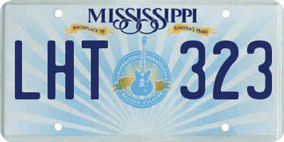 MS license plate LHT323