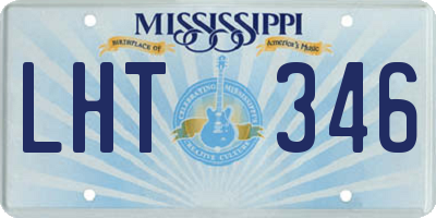 MS license plate LHT346