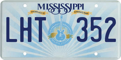 MS license plate LHT352