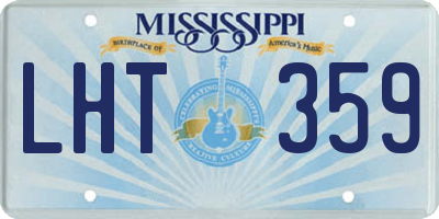 MS license plate LHT359