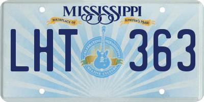 MS license plate LHT363