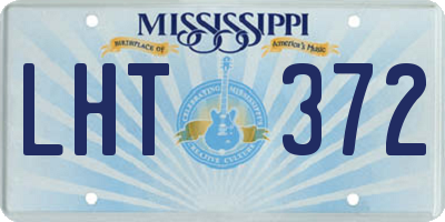 MS license plate LHT372