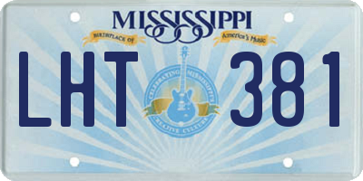 MS license plate LHT381