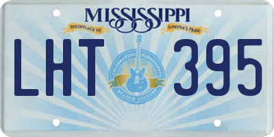 MS license plate LHT395