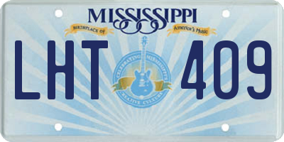 MS license plate LHT409
