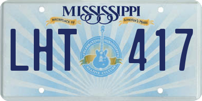 MS license plate LHT417