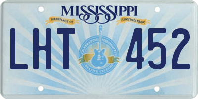 MS license plate LHT452