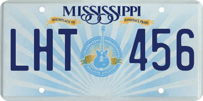 MS license plate LHT456