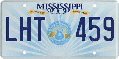 MS license plate LHT459