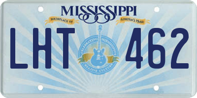 MS license plate LHT462