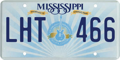 MS license plate LHT466