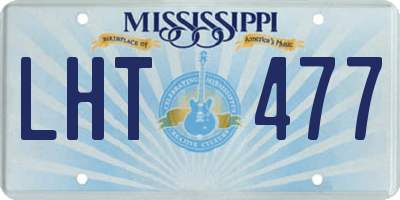 MS license plate LHT477