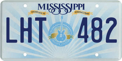 MS license plate LHT482